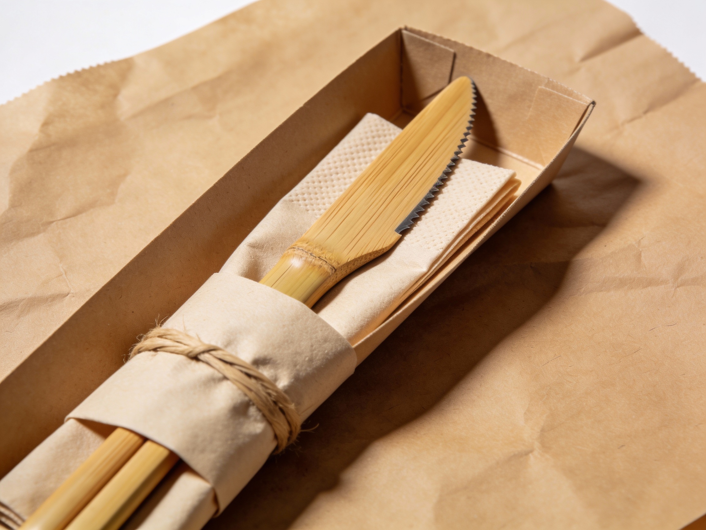 Bamboo Knife with Napkin