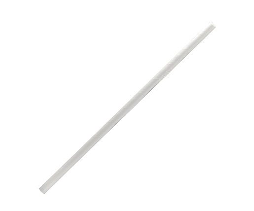 Paper Straw Cocktail Plain White 2500pc/ctn
