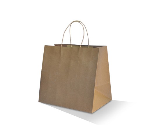 Brown Kraft Takeaway Bag Twisted Paper Handle 150pc/ctn