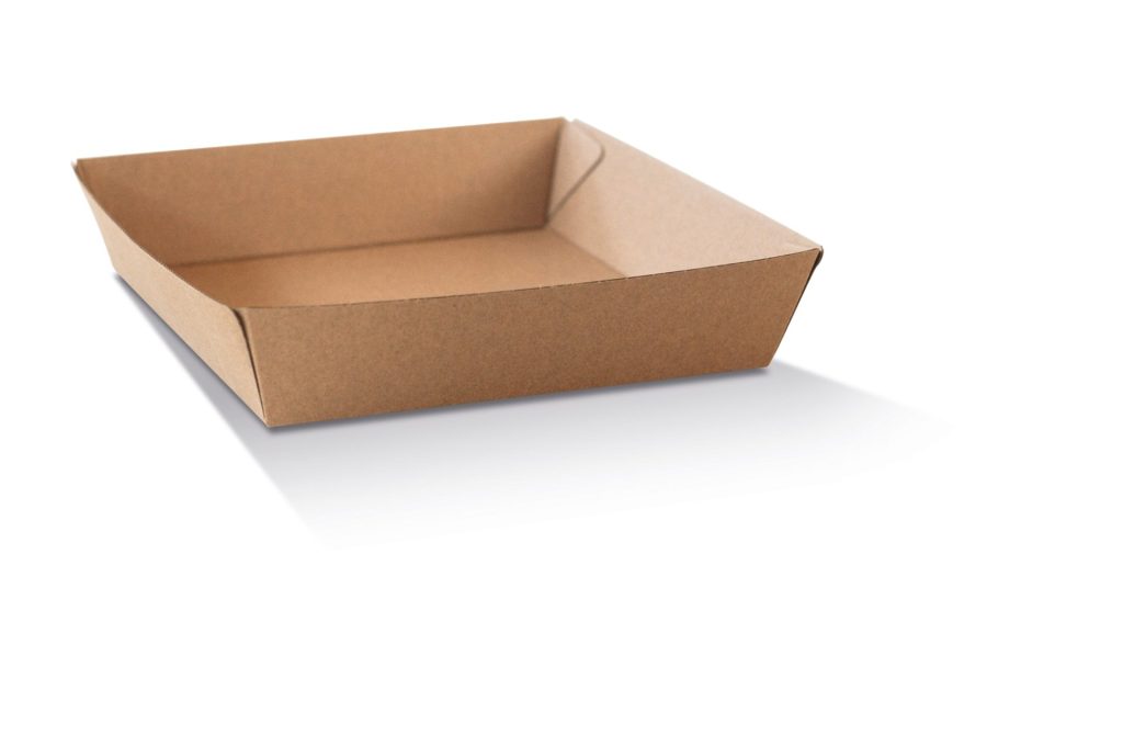 Tray Large Brown Corrugated Plain Brown 250pc/ctn