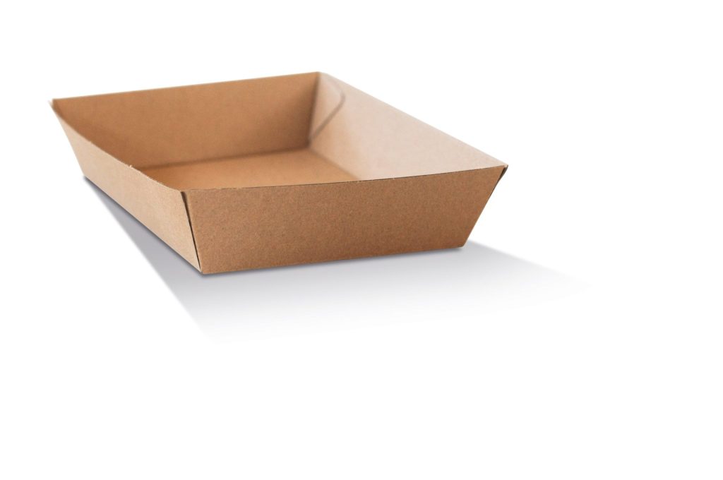 Tray Square Brown Corrugated Plain Brown 250pc/ctn