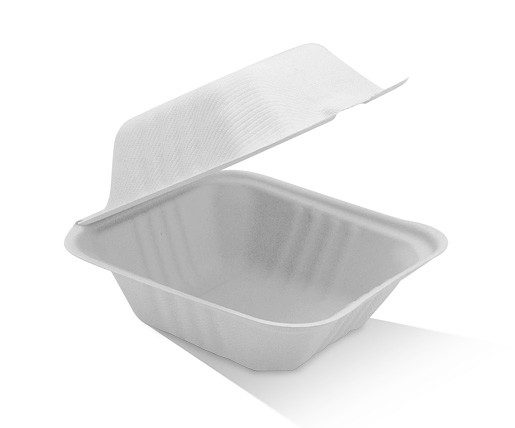 Sugarcane Clamshell Hamburger 6" 400pc/ctn