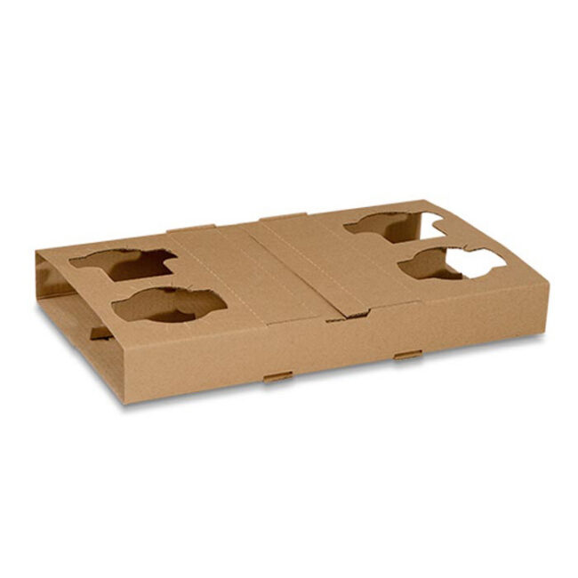 Corrugated 4-Cell Cup Holder 100/ctn