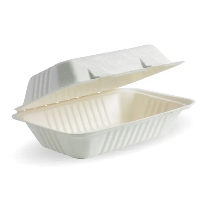 9x6x3 White BioCane Clamshell