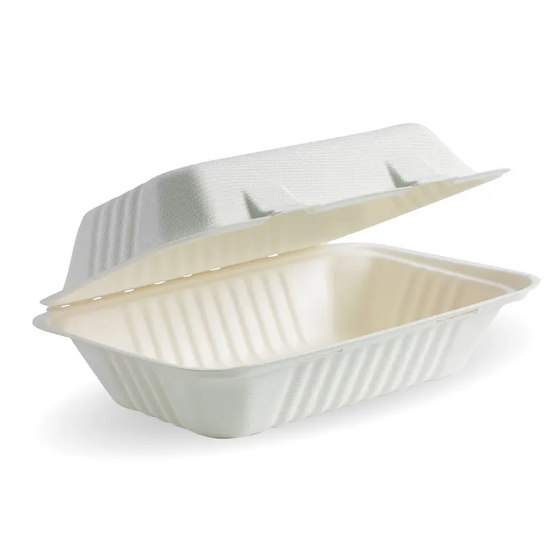 9x6x3 White BioCane Clamshell