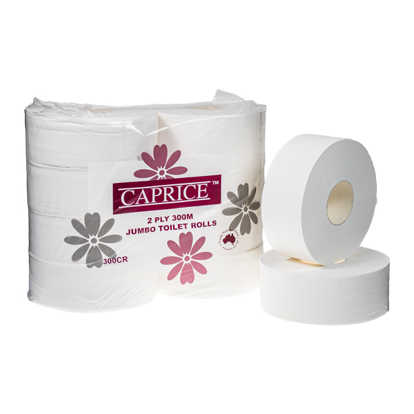 Caprice Jumbo Toilet Roll 2-Ply 300 Metre