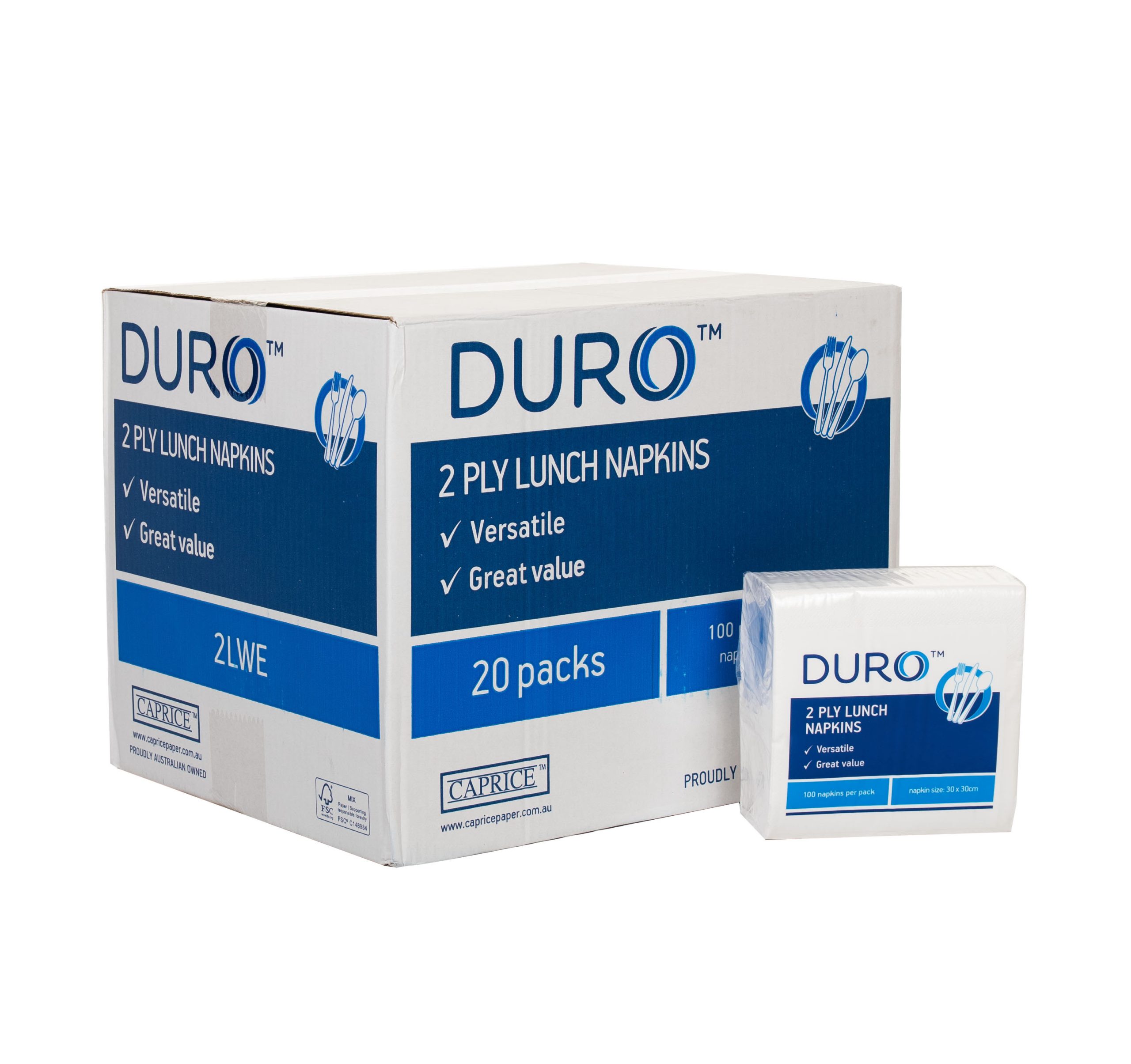 Duro Lunch Napkin 2-Ply 300mm x 300mm