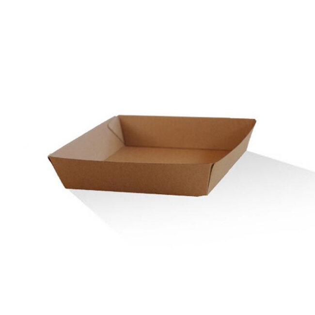 Corrugated Tray Square Brown 250pc/ctn