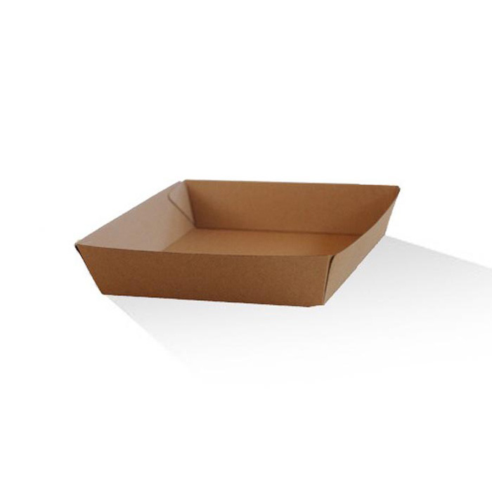 Corrugated Tray Square Brown 250pc/ctn