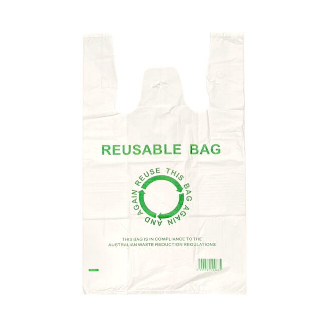 Large Reusable Plastic Carry Bag 40um 500/ctn
