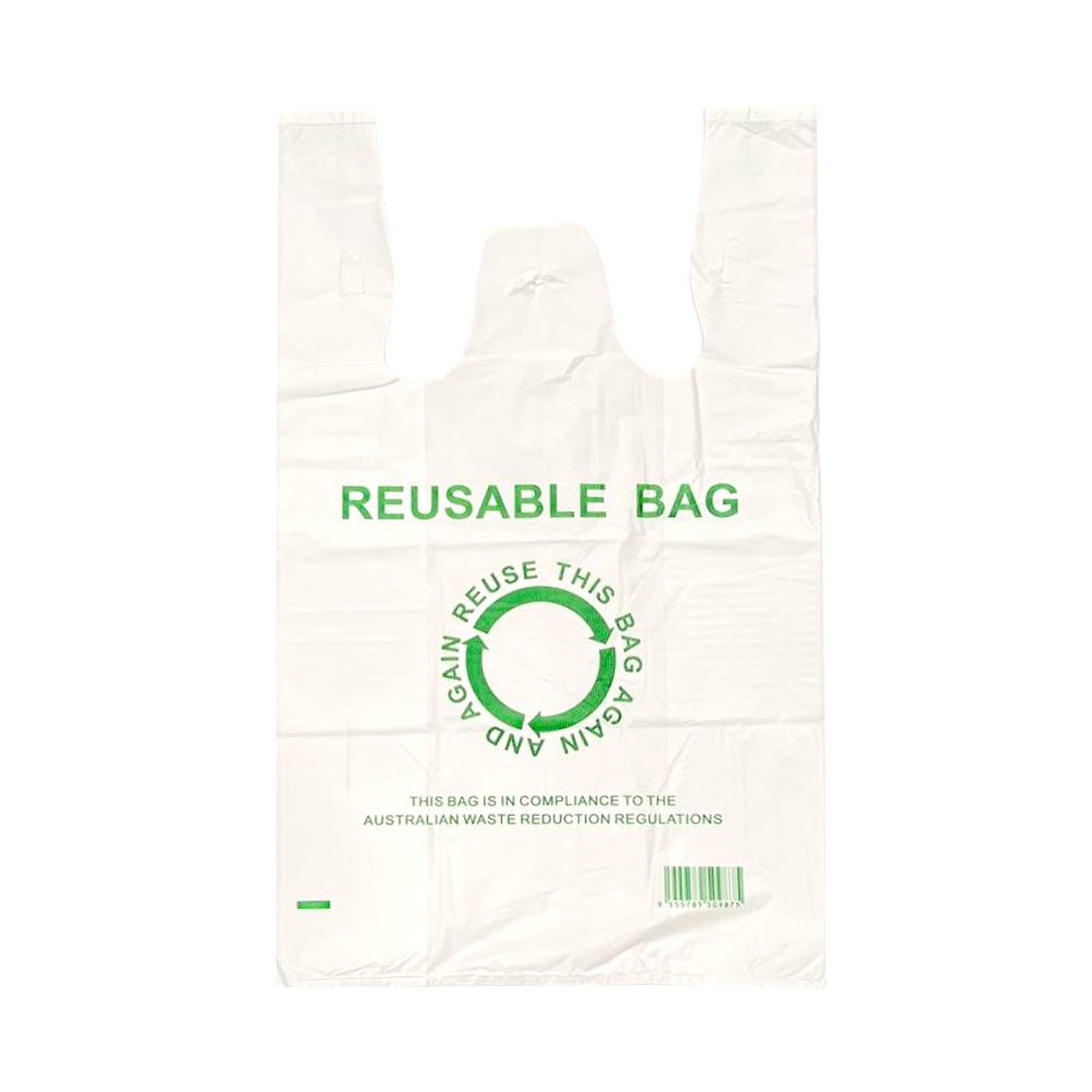 Large Reusable Plastic Carry Bag 40um 500/ctn